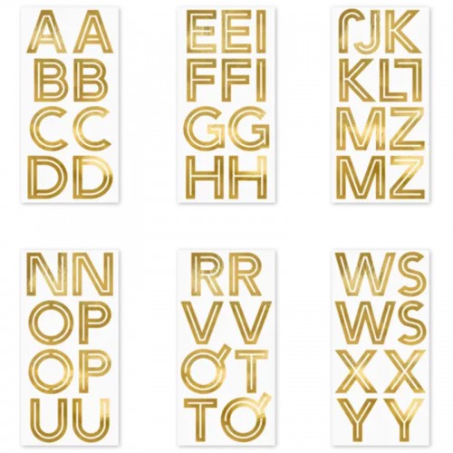 Letras Autocolantes Douradas